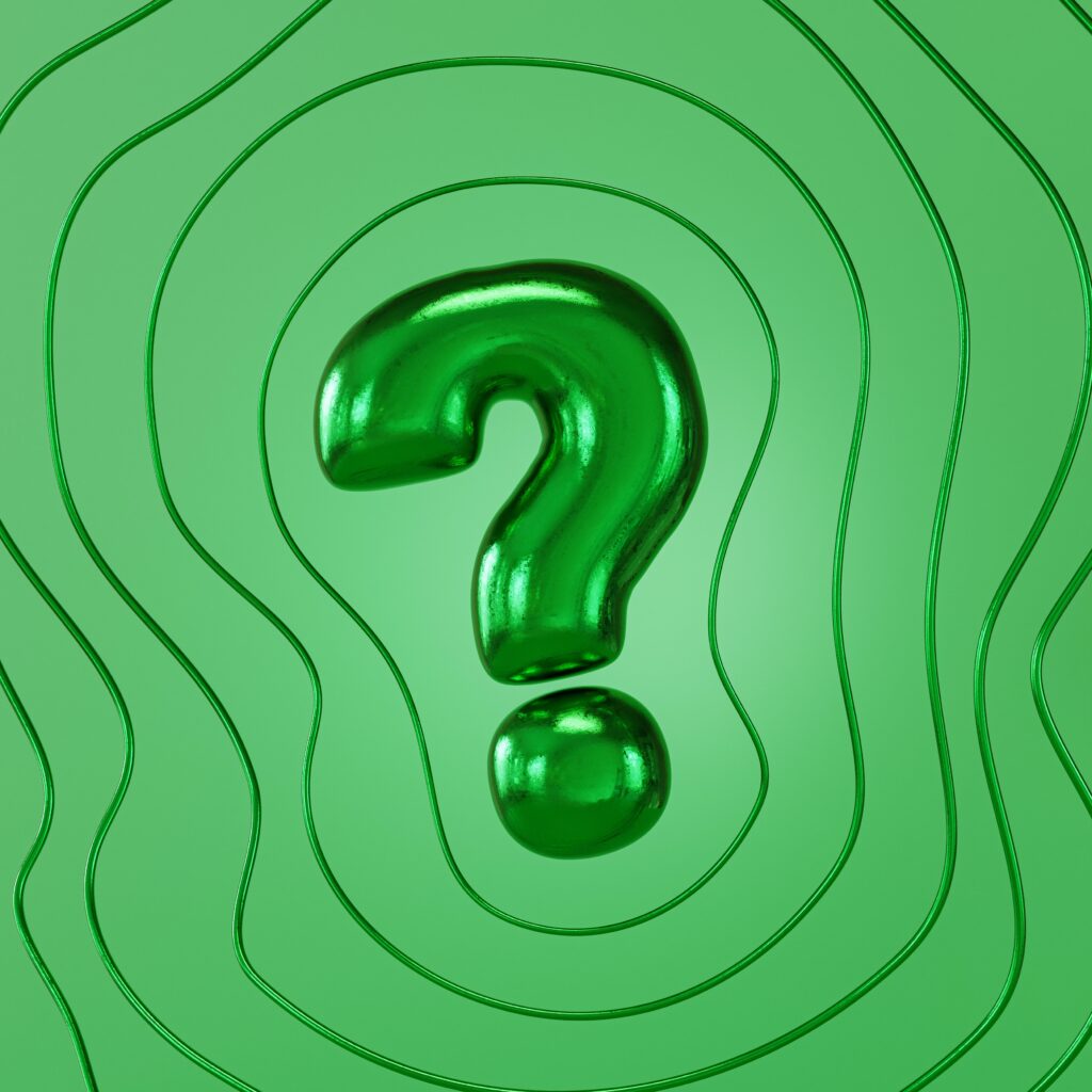 Green question mark
