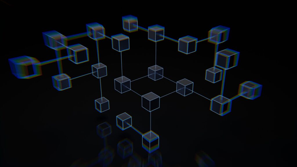 illustration of interconnect blocks representing a blockchain