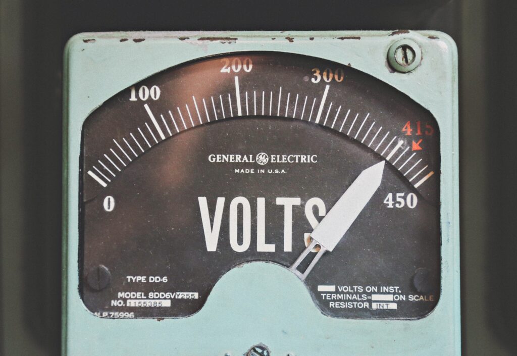 image of a voltage meter