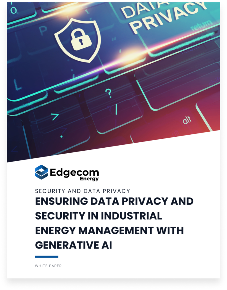 Ensuring Data Privacy and Security in Industrial energy Management with Generative AI